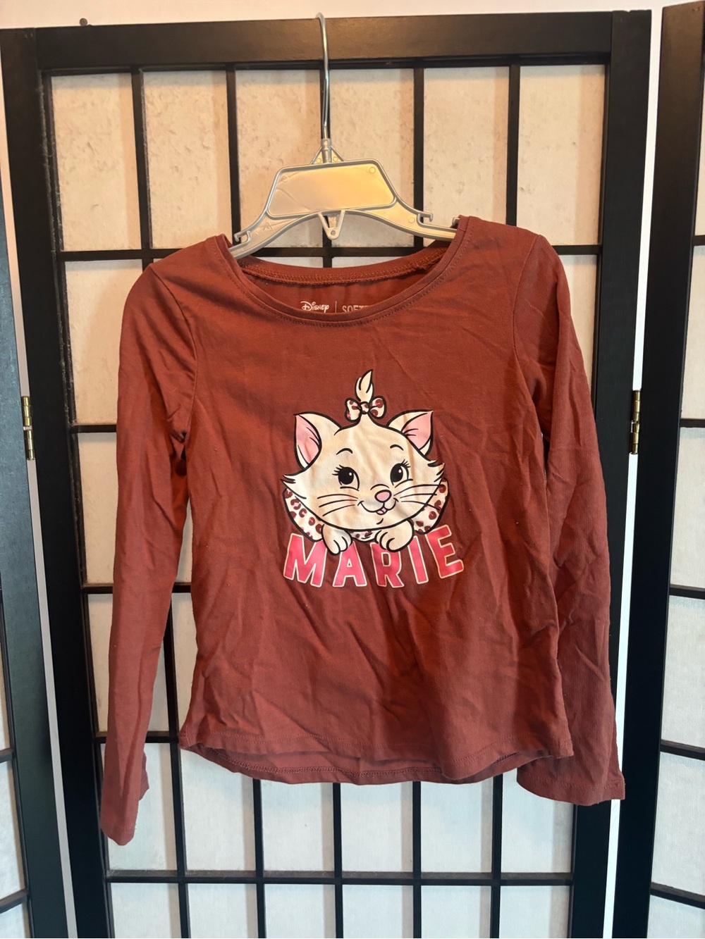 Disney jumping beans Rust Long Sleeve Tee with Marie graphic